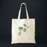 Bolsa Tote Nome Simpe Eucalyptus Bridesmaid Gift<br><div class="desc">Nome Personalizado da Porta Eucalyptus. Simples.</div>