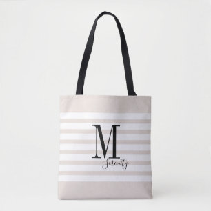 Bolsa Tote Nome simples personalizado e praia monográfica