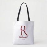 Bolsa Tote nome simples personalizado monograma nome bridesma<br><div class="desc">design</div>