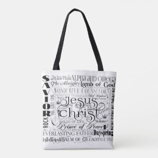 Bolsa Tote Nomes da sacola da tipografia de Jesus