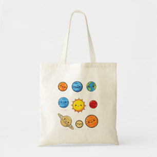 Bolsa Tote Nomes de Planetas Solares Sistema Solar Espaço Gal
