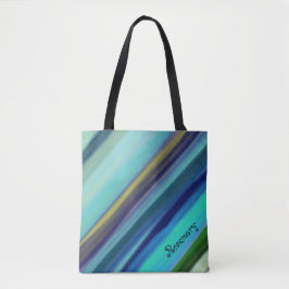 Bolsa Tote Nomes Personalizados Tons de Mar Profundo do Ocean