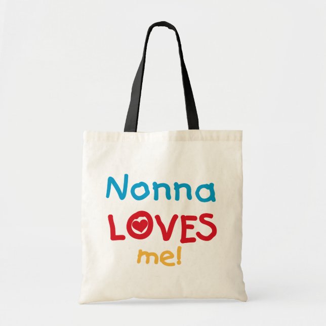 Bolsa Tote Nonna ama-me t-shirt e presentes (Frente)