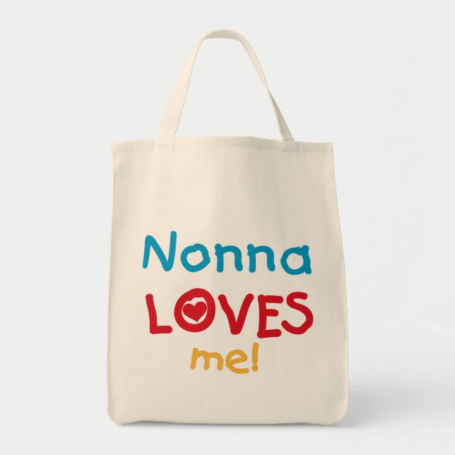 Bolsa Tote Nonna ama-me T-shirts e presentes (Frente)
