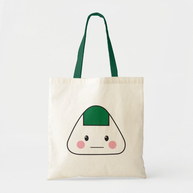 Bolsa Tote Nori japonês da alga da bola de arroz do omusubi (Frente)