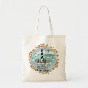 Bolsa Tote North Carolina Shells Lighthouse