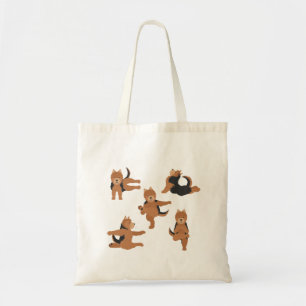Bolsa Tote Norwich Terrier cão fazendo yoga Tote saco