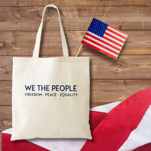 Bolsa Tote NÓS, A Liberdade PESSOAS, Igualdade de Paz Azul