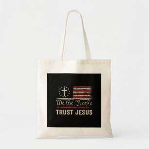 Bolsa Tote Nós, as Pessoas, confiamos em Jesus - EUA, bandeir