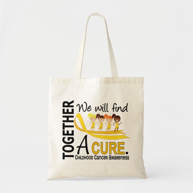 Bolsa Tote Nós encontraremos um cancer da infância da cura (Frente)