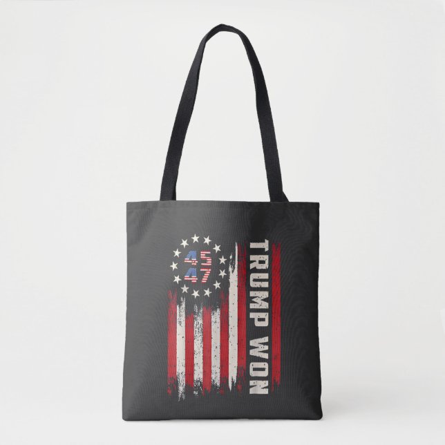 Bolsa Tote Nós Ganhamos INAUGURAÇÃO DO TRUMP Bandeira America (Frente)