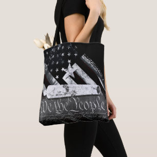 Bolsa Tote NÓS O POVO Bandeira Americana Estrela e Canhão