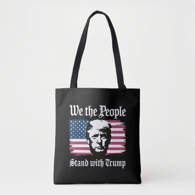 Bolsa Tote Nós, Pessoas, Estamos Com O Donald Trump Support 2 (Frente)