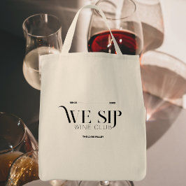 Bolsa Tote Nós Sip Wine Club Personalizado Crest Wine Toag