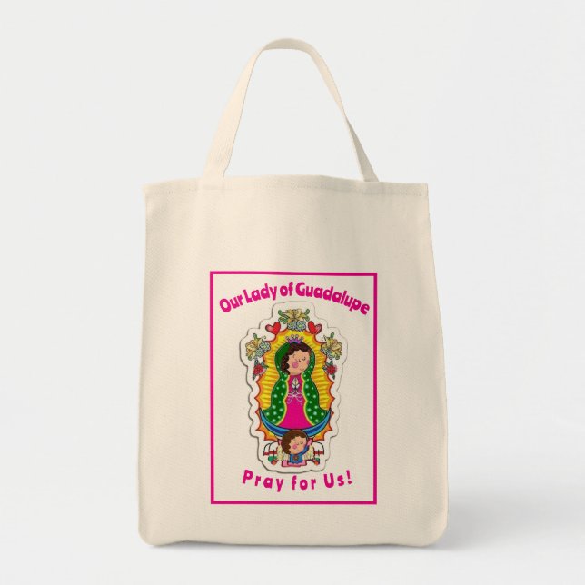Bolsa Tote Nossa Senhora de Guadalupe Folheou (Frente)