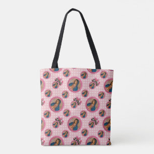 Bolsa Tote Nossa Senhora de Guadalupe Rosas Rosa