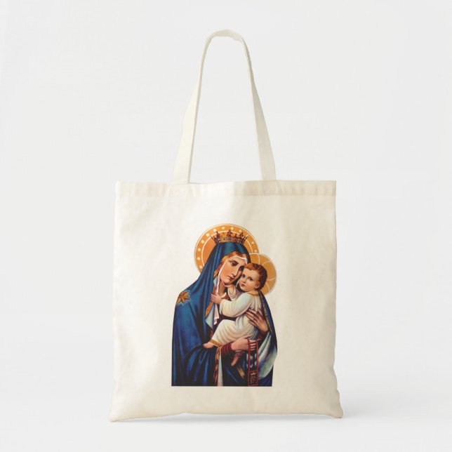 Bolsa Tote Nossa Senhora do Carmo Arte Devocional (Frente)