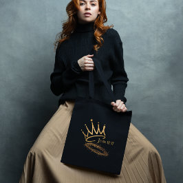 Bolsa Tote NOSSO SAVIOR REI Religioso Elegante Natal Negro