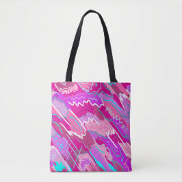 Bolsa Tote Nostalgia Pop Art em Magenta