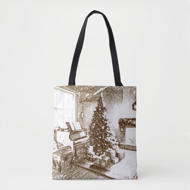 Bolsa Tote Nostalgic Christmas Home for Xmas Shopping (Frente)