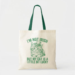 Bolsa Tote Not Irish But My Cat Is Lucky St. Patricks Day