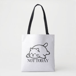 Bolsa Tote Not Today Cute Lazy Cat Mood