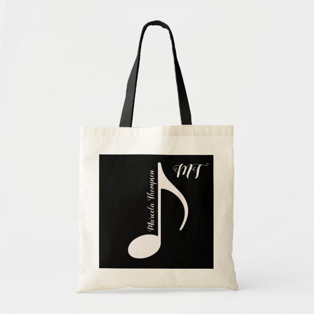 Bolsa Tote nota musical personalizada (Frente)