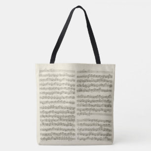 Bolsa Tote Notação de música original da série do violonc