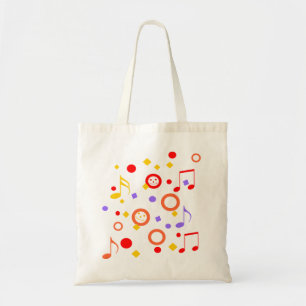 Bolsa Tote Notas Coloridas e Música
