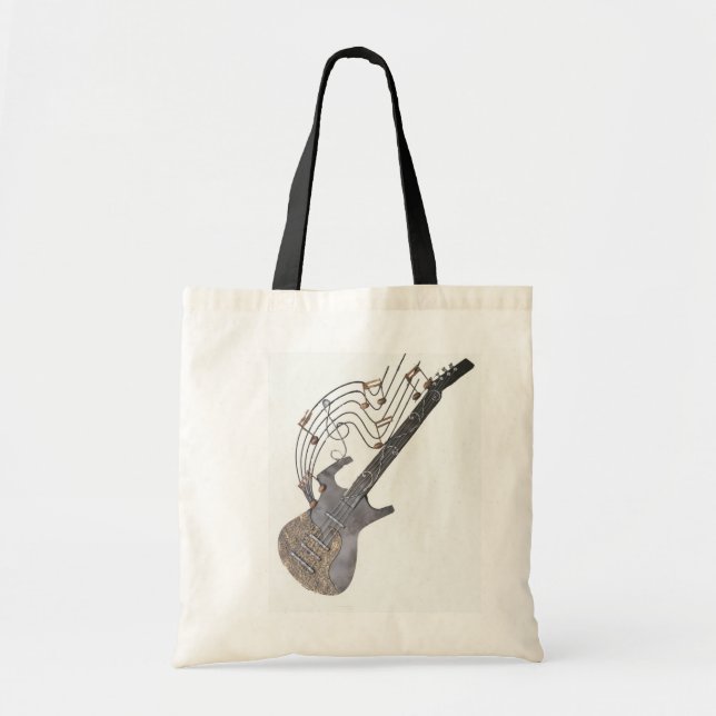 Bolsa Tote Notas da guitarra (Frente)