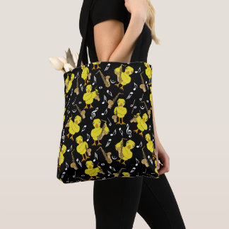 Bolsa Tote Notas de música Sax Pintinho Saxophones