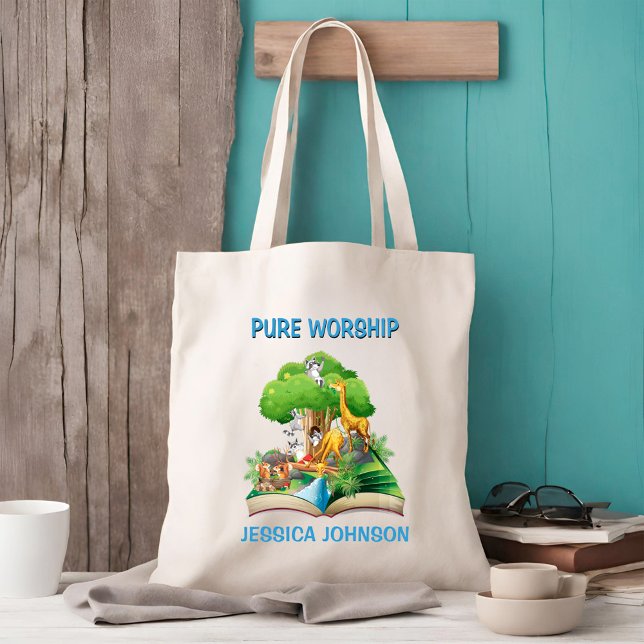 Bolsa Tote Notebook de Culto puro para crianças com animais g (Criador carregado)