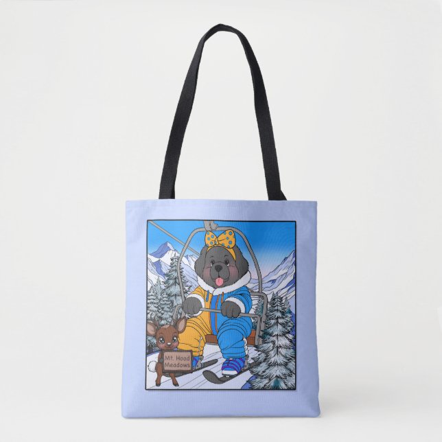 Bolsa Tote Notta Bear Mt. Hood Meadows Newfoundland Ski Lift  (Frente)