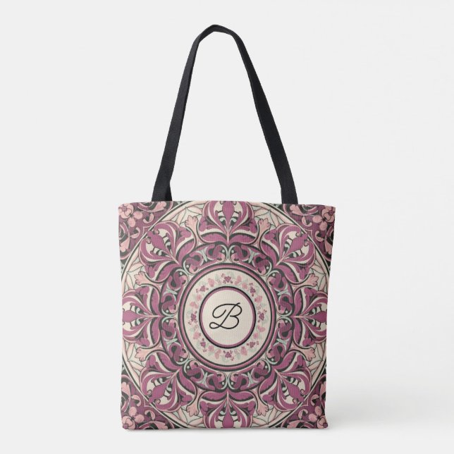 Bolsa Tote Nouveau Floral Mandala (Verso)