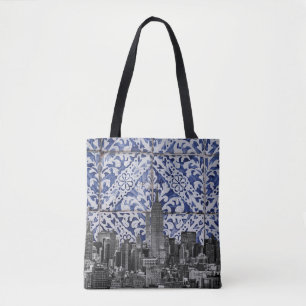 Bolsa Tote Nova Iorque - Arranha-céus com Azulejos portugues