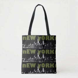 Bolsa Tote Nova Iorque Cidade NYC Paisagem Noturna da Cidade