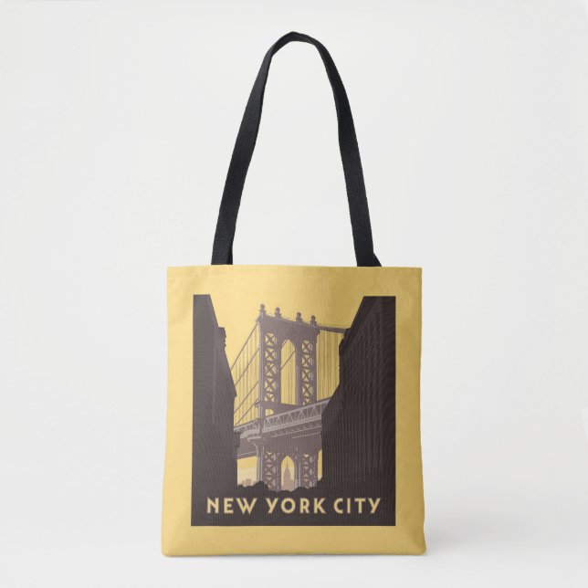 Bolsa Tote Nova Iorque | Ponte Brooklyn (Frente)