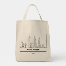 Bolsa Tote Nova Iorque Skyline Art Tote Bag - Chic & Timele