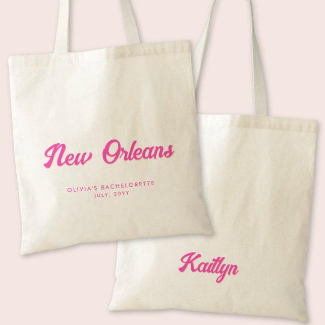 Bolsa Tote Nova Orleans Festa de solteira Personalizada de Bo (New Orleans Bachelorette Party Tote Bag)