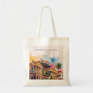Bolsa Tote Nova Orleans Louisiana bairro francês Aquarela
