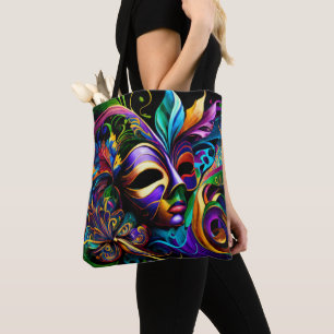 Bolsa Tote Nova Orleans Mardi Gras Abstrato Art