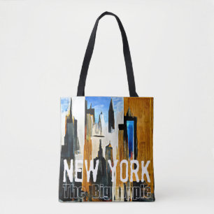 Bolsa Tote Nova York - A Grande Pintura Abstrato Apple
