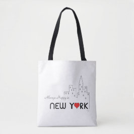 Bolsa Tote Nova York, Manhattan, Black Stripes, Legal