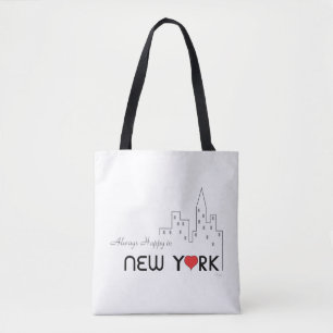 Bolsa Tote Nova York, Manhattan, Black Stripes, Legal