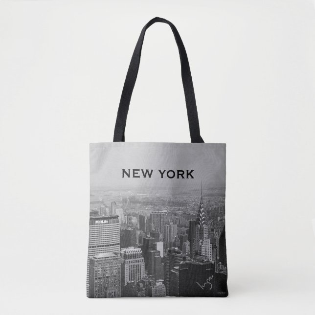 Bolsa Tote Nova York Manhattan Skyline Unisex Legal (Frente)