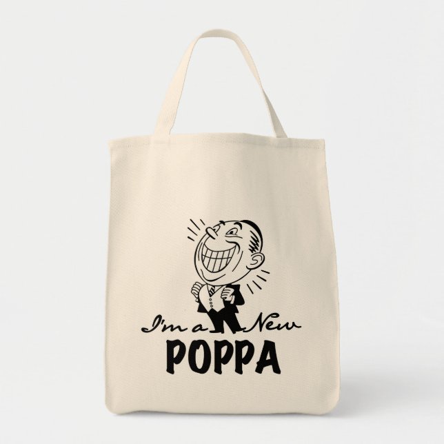 Bolsa Tote Novas camisetas e presentes populares sorridentes (Frente)