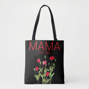 Bolsa Tote novas papoilas vermelhas da MAMA