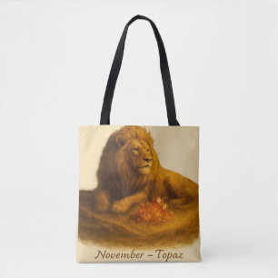 Bolsa Tote Novembro Topaz - Leão Regional e Cristal Ouro