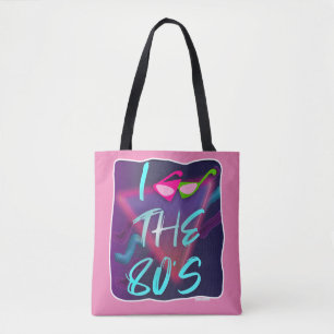 Bolsa Tote Novo Estilo dos Óculos Ondas Oitenta Amam Slogan