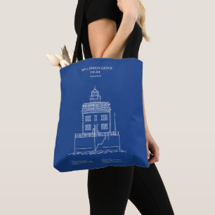 Bolsa Tote Novo farol de Londres - Connecticut - AD